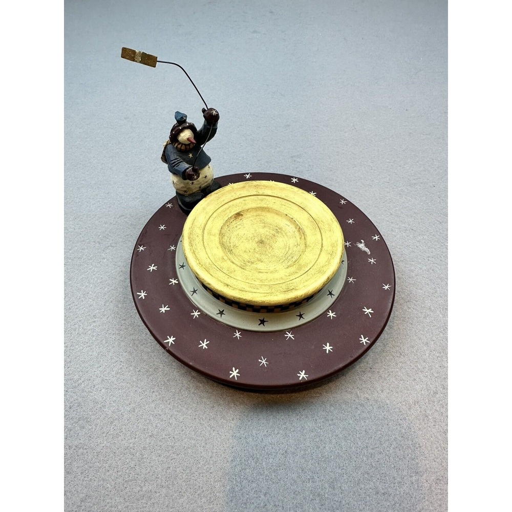 1998  Williraye‎ Studio WW2605 Snowman Candle Holder_No Box_Winter Decor